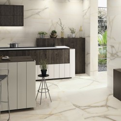 Ambiente Suelo porcelanico marmol beige mate - Newburry Gold Natural