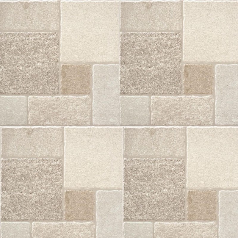 Porcelánico Esmaltado Rua beige Antideslizante  C3 45x45-Azulejo Imitación Piedra-Mis Azulejos