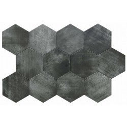 Cerámicas Hexagonales Baño-Denia Graphite-Azulejos Hexagonales-Mis Azulejos