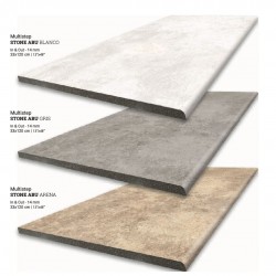 Ceramicas Para Peldaños-multistep Stone Abu Blanco,gris,arena