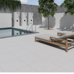 azulejo blanco mate rectificado para piscina