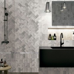 azulejos efecto marmol blanco para baño-small tiles