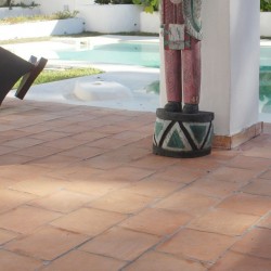 Terracotta floor tiles